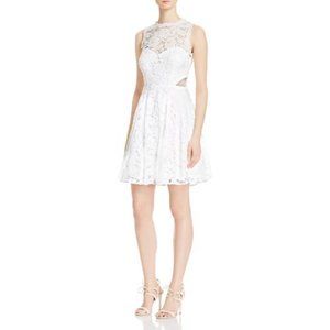 Avery G Women’s Lace Mesh Inset Sundress in White